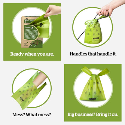 Pogi’S Dog Poop Bags with Handles – Extra-Thick, Leak-Proof, Large, Fresh Scent, 300-Count